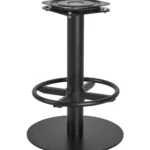 Keele Mid Height Stool Base with Foot Ring (Black)