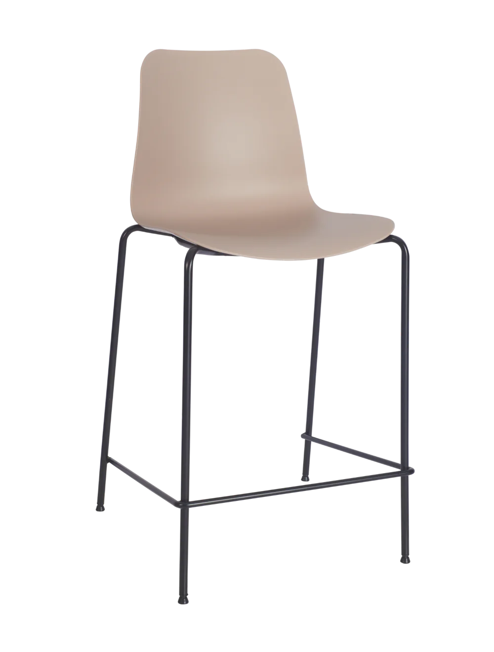 7 Malmo Mid Height Stool Black Frame - Image 1