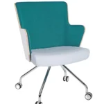 Skapa Armchair (WHT Laminate) - Spider Base RFU / Chrome Finish