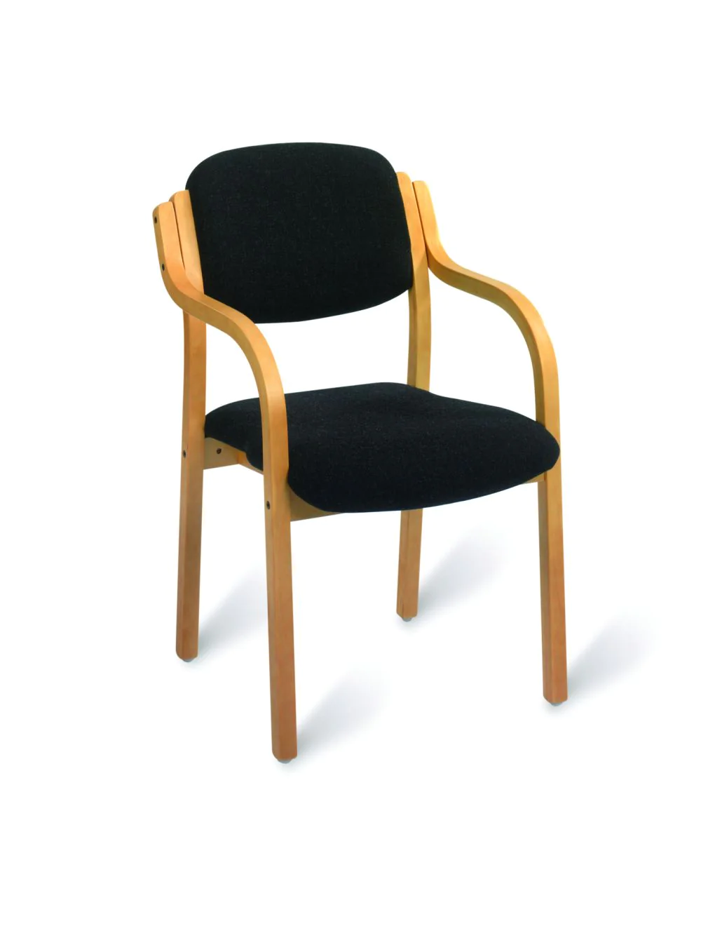211010_1.webp Kent Stacking Armchair Natural Beech Faced / PU Lacquered - Image 1