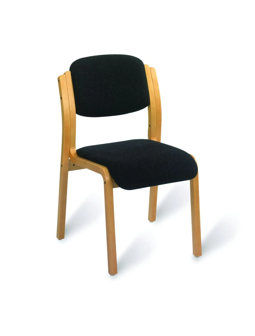 211020_1.webp Kent Stacking Side Chair Natural Beech Faced / PU Lacquered - Image 1