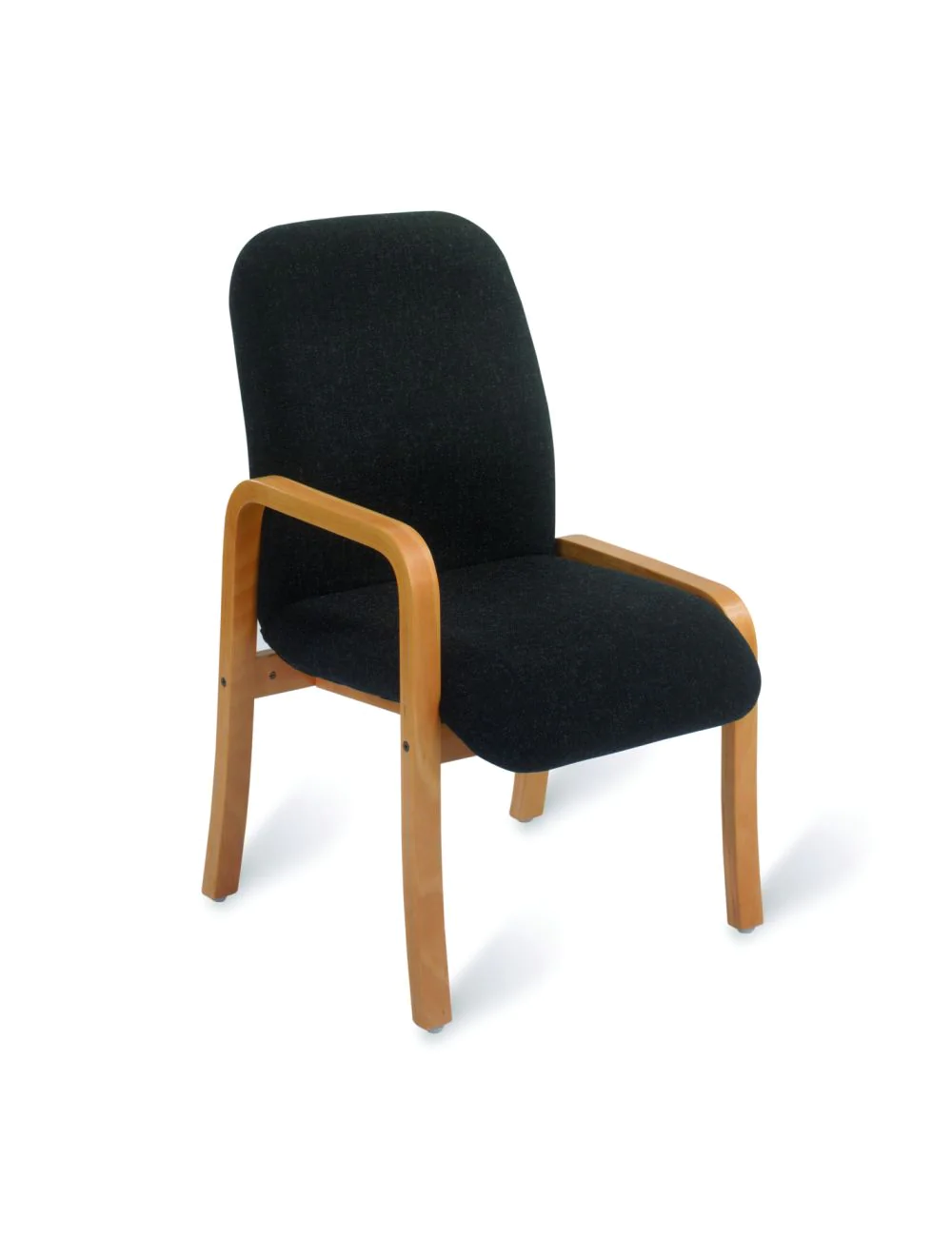 211052_1.webp Reception Right Armchair Natural Beech Faced / PU Lacquered - Image 1
