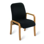 Reception Left Armchair Natural Beech Faced / PU Lacquered