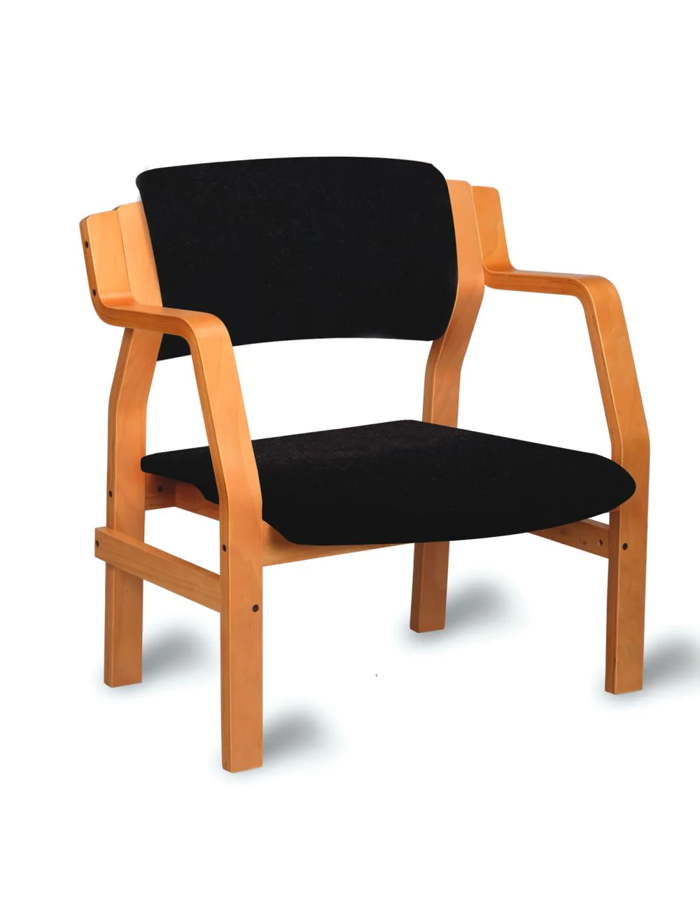 212080_1.webp Devon Bariatric Armchair (Tested to 220kg) Natural Beech Faced / PU Lacquered - Image 1