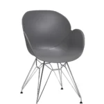 Shoreditch UPH Armchair - N Frame (Chrome) Grey