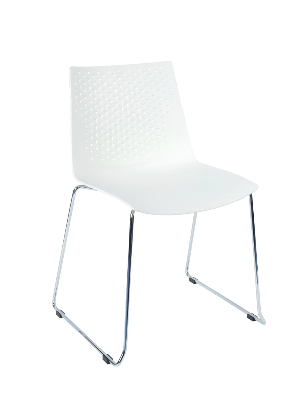 4460430-2.webp Flex Skid Side Chair White / Chrome - Image 1