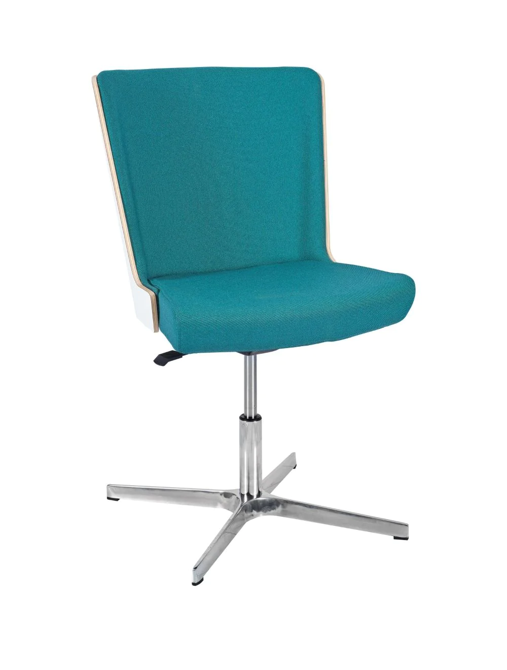 Skapa Side Chair (WHT Laminate) - 4 Star Swivel (With Gas) RFU / Aluminium - Image 1