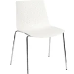 Flex 4 Leg Side Chair White / Chrome