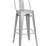 Paris High Stool with Back Rest