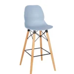 Shoreditch ECO Shell K Frame Poseur Height Stool (Beech) Blue