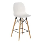 Shoreditch ECO Shell K Frame Mid Height Stool Beech White