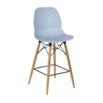 Shoreditch ECO Shell K Frame Mid Height Stool Beech Blue