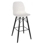 Shoreditch ECO Shell K Frame Poseur Height Stool (BLK) White