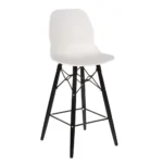 Shoreditch ECO Shell K Frame Mid Height Stool (BLK) White