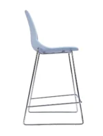 Shoreditch ECO Shell E Frame Mid Height Stool Blue - Image 5
