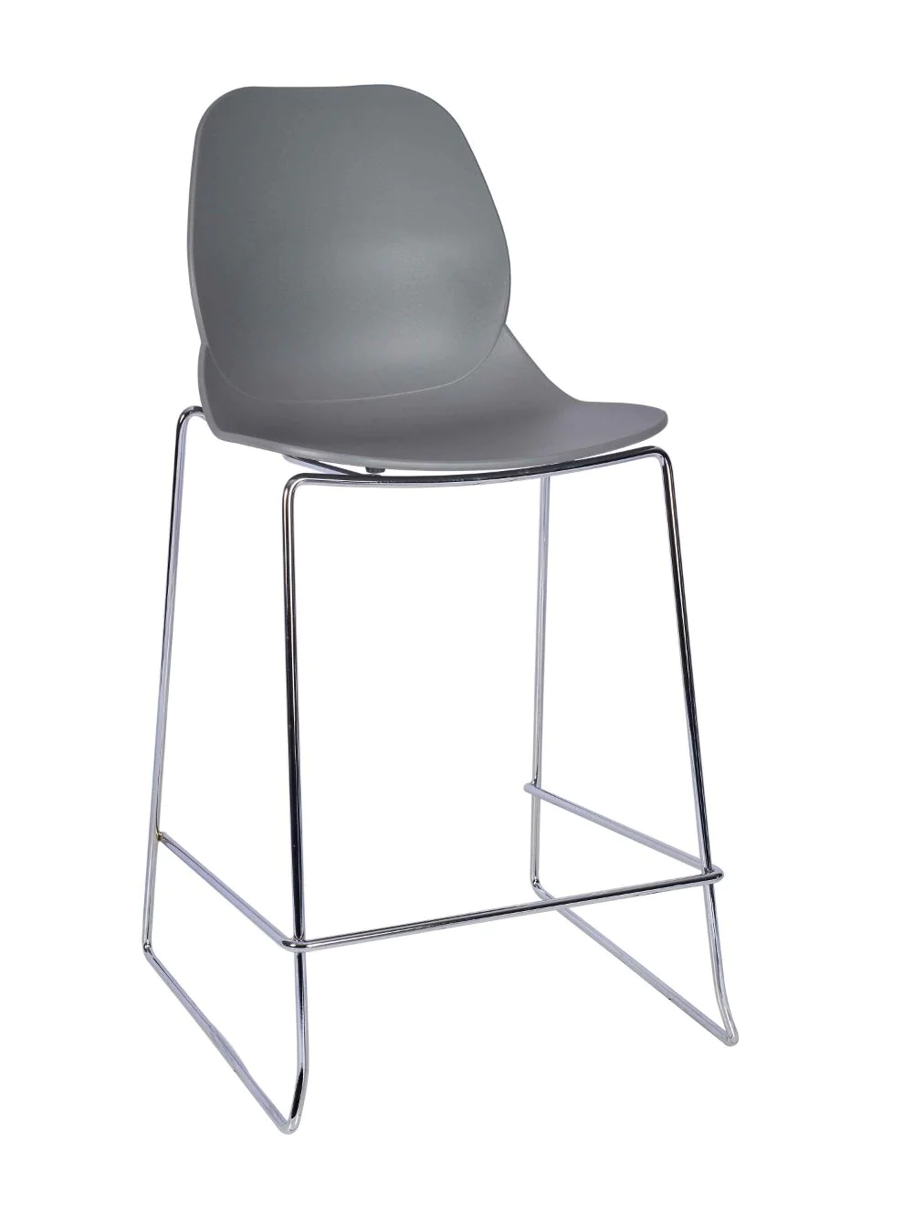 63369__1_1.webp Shoreditch ECO Shell E Frame Mid Height Stool Grey - Image 1