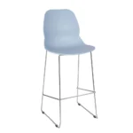 Shoreditch ECO Shell E Frame High Stool Pastel Blue