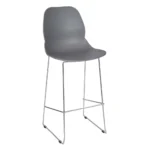 Shoreditch ECO Shell E Frame High Stool Pastel Grey