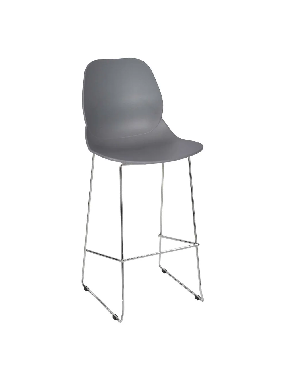 63372__1.webp Shoreditch ECO Shell E Frame High Stool Pastel White - Image 1