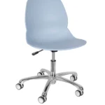 Shoreditch ECO Shell Office Chair (Aluminium) Blue