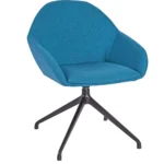 Orlando Small Armchair - Manhattan Base EPC Black (Glides) RFU Shell / EPC Black Aluminium