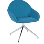 Orlando Small Armchair - Manhattan Base Aluminuim (Glides) RFU Shell / Polished Aluminium