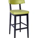Christa High Stool - Lime / Black Frame Upholstered Lime