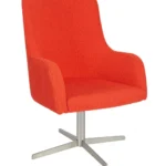 Huntington High Back Chair - 4 Star Swivel (Nickel Finish) Ply Seat & Back / Matt Nickel Steel