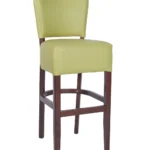 Trent High Stool UPH - Walnut / Lime Green