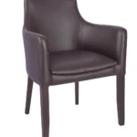 Repton Armchair - Walnut / Mocha Upholstered Mocha