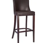 Repton High Stool - Walnut / Mocha Upholstered Mocha