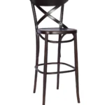 Victoria High Stool (Bistro) Veneer / Solid Beech Cross Back