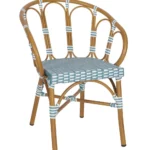Bordeaux Armchair  PE Rattan/Aluminium - Blue & White