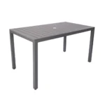 Villa 1400x800 Dining Table Grey / Wood Effect Plastic & EPC Aluminium