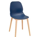 Shoreditch Side Chair - T Frame (Beech) Navy Blue