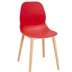 Shoreditch Side Chair - T Frame (Beech) Red
