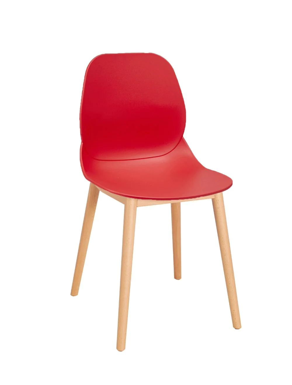 65215_shoreditch_t_frame_red_shell_beech_1.webp Shoreditch Side Chair - T Frame (Beech) Red - Image 1