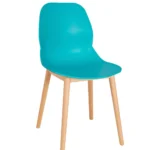 Shoreditch Side Chair - T Frame (Beech) Turquoise