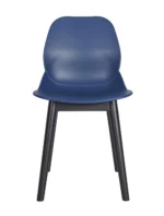 Shoreditch Side Chair - T Frame (Black) Navy Blue - Image 2