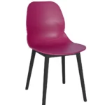 Shoreditch Side Chair - T Frame (Black) Plum