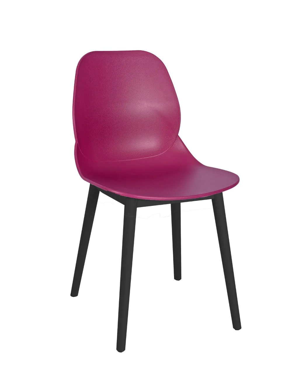 65233_shoreditch_t_frame_plum_shell_black_1.webp Shoreditch Side Chair - T Frame (Black) Plum - Image 1