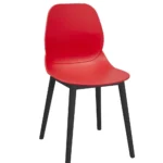 Shoreditch Side Chair - T Frame (Black) Red