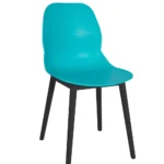 Shoreditch Side Chair - T Frame (Black) Turquoise
