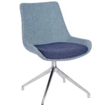 Brooklyn Side Chair - Manhattan Base Aluminuim (Glides) Ply Seat & Back / Polished Aluminium