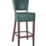 Trent High Stool UPH - Walnut / Moss Green