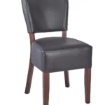 Trent Side Chair UPH - Walnut / Black Upholstered - Black