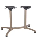 Altea Table Base - Twin Pedestal  Taupe