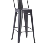 Paris High Stool with Back Rest