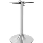 Trumpet Small Coffee Base - Brushed Steel Finish Brushed Steel / Steel Base & Column
