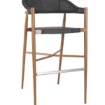 Salzburg High Stool Textilene, Black / EPC Aluminium